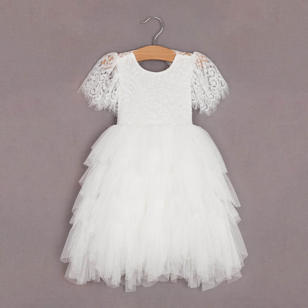 White Bohemian Lace Dress for Baby Girls