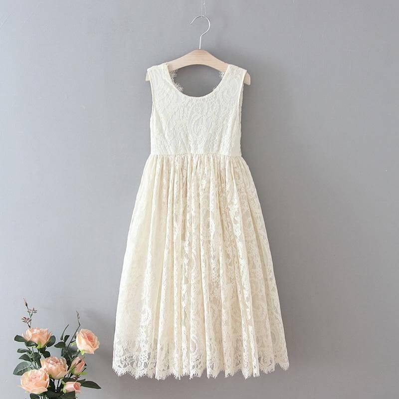 Ivory Lace Flower Girl Dress