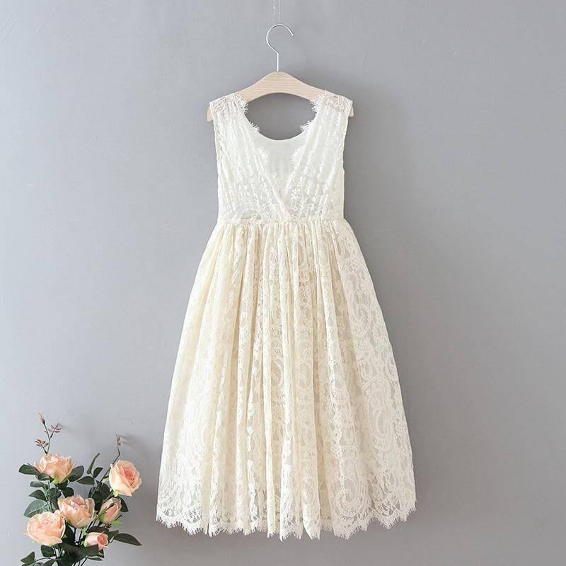 Ivory Lace Flower Girl Dress