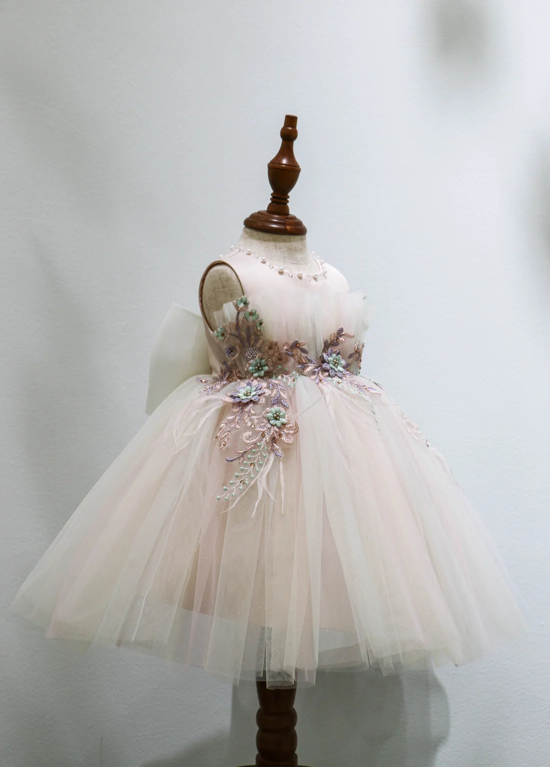Rainbow Tulle Party Dress for Baby Girls