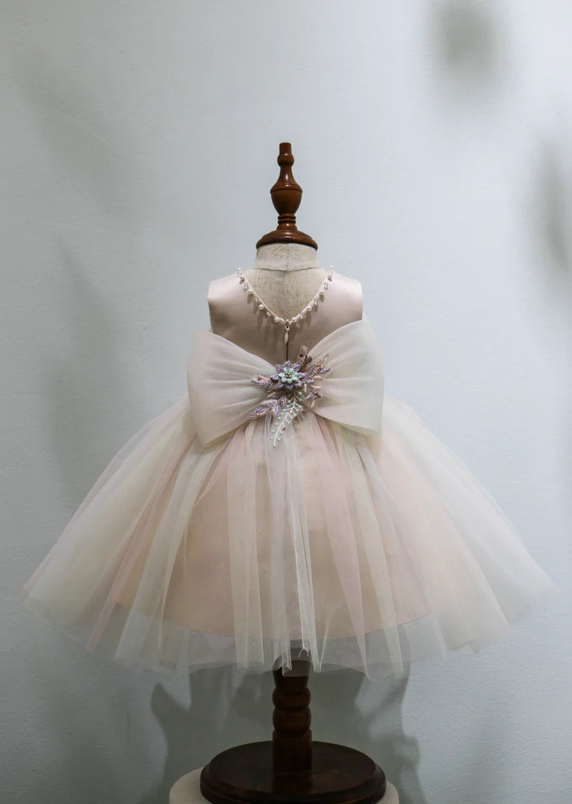 Rainbow Tulle Party Dress for Baby Girls